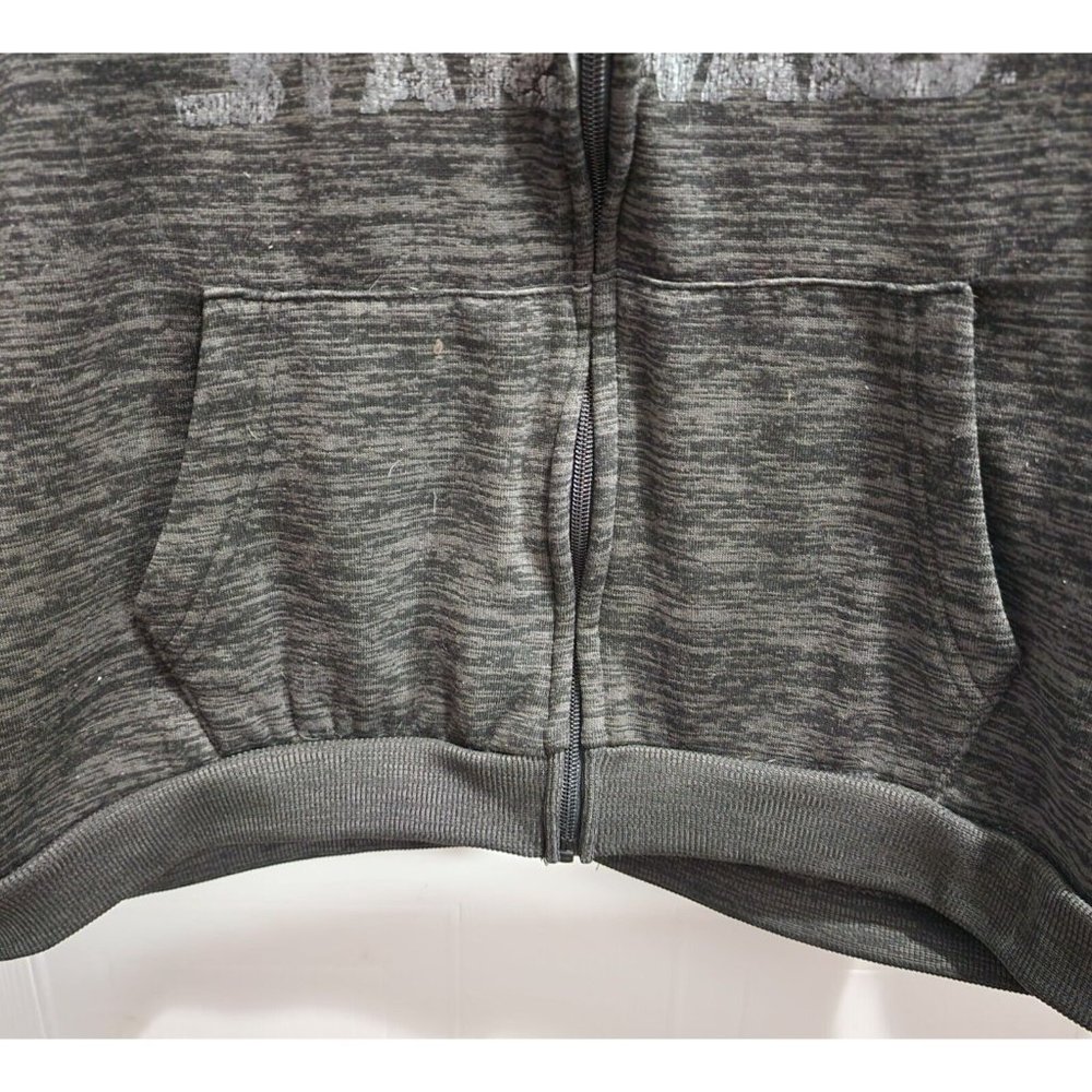 Star Wars Darth Vader Heather Gray Full Zip Hoodie Adult Size Large Lucasfilm - Picture 7 of 8